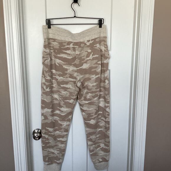 Athleta Balance Printed Jogger Pants Oatmeal Heather Camo Print Ankle Size Large - Picture 6 of 12